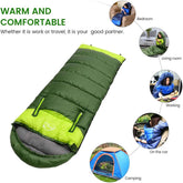 0 Degree Wearable Sleeping Bag for Adults Compact Lightweight Cold Weather Mummy Sleeping Bags for 2-3 Season Camping Backpacking, Fits 5°F ~ 50°F, 4.3Lbs More Warmer