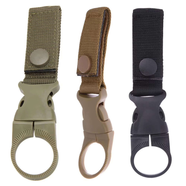 Carabiner Outdoor Hike Water Bottle Buckle Holder Tool Molle Attach Webbing Backpack Hanger Hook Camp Clip Hang Clasp