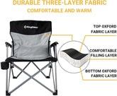 Large-Angle Backrest Folding Camping Chair for Adults with Hard-Armrest, Outdoor Camp Chairs Adults, Cup Holder, Side Pocket,Lawn Chairs Adults for Outside, Picnic,Travel, Bbq(Upto 300 Lbs)