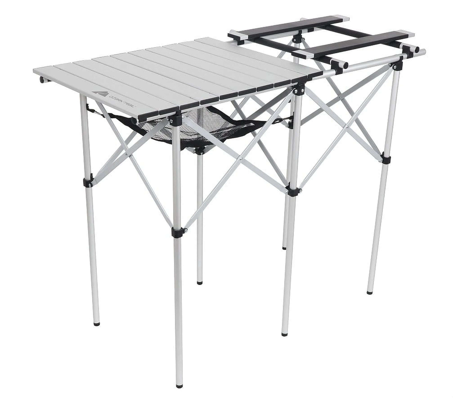 Folding Camp Kitchen Table, 41 In. X 18 In. with Adjustable Stove Platform