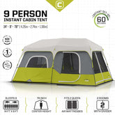 9 Person Instant Cabin Tent - 14&