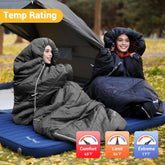 Sleeping Bag for Adults Big and Tall Flannel Lining XL Size Sleeping Bag for Camping Backpacking Suitable for Warm & Cold Weather, Lightweight Comfortable & Weather-Proof, Black