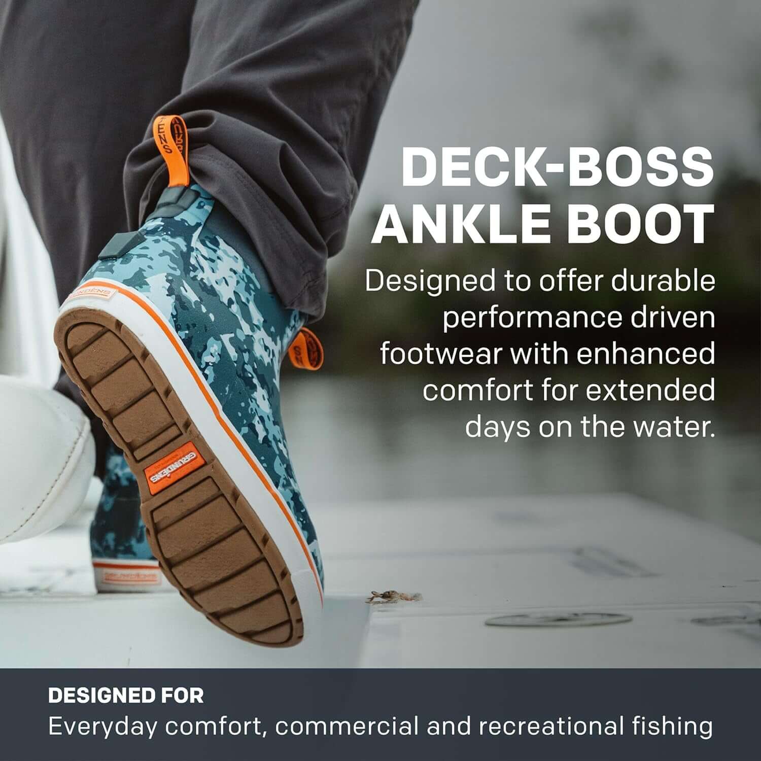 Grundens Men’S DECK-BOSS Ankle Boot | Durable, Waterproof, Capers, M 14