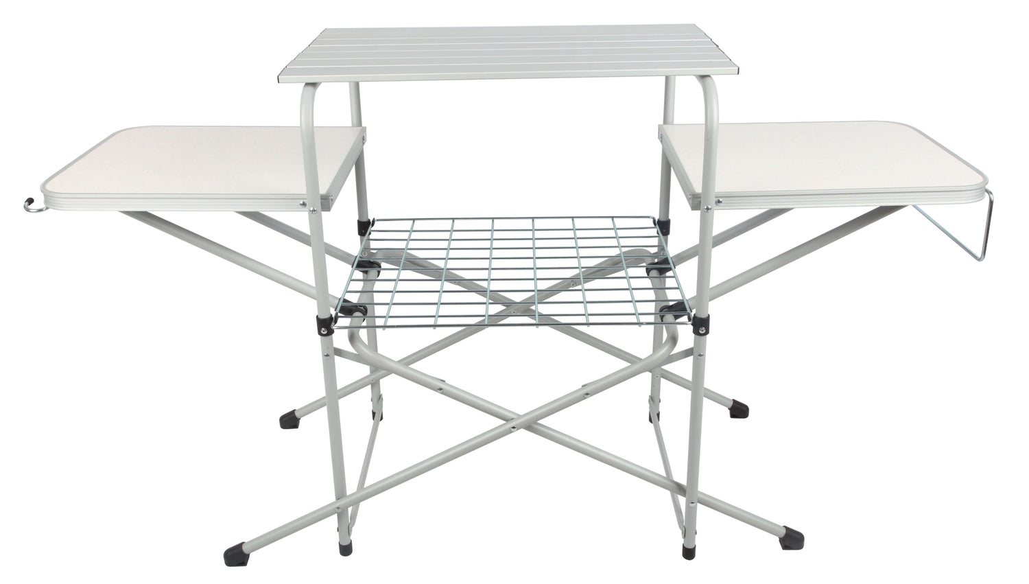 Camp Kitchen Cooking Stand with Three Table Tops, Indoor Outdoor