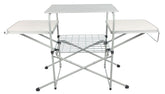 Camp Kitchen Cooking Stand with Three Table Tops, Indoor Outdoor