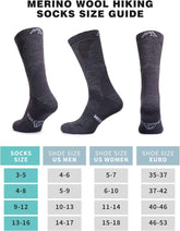 Merino Wool Socks for Women and Men - Merino Wool Hiking Socks Crew Style