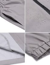 Mens Waterproof Rain Suit with Hood 2 Pieces Lightweight Fishing Camping Rain Jacket (Medium, Grey)