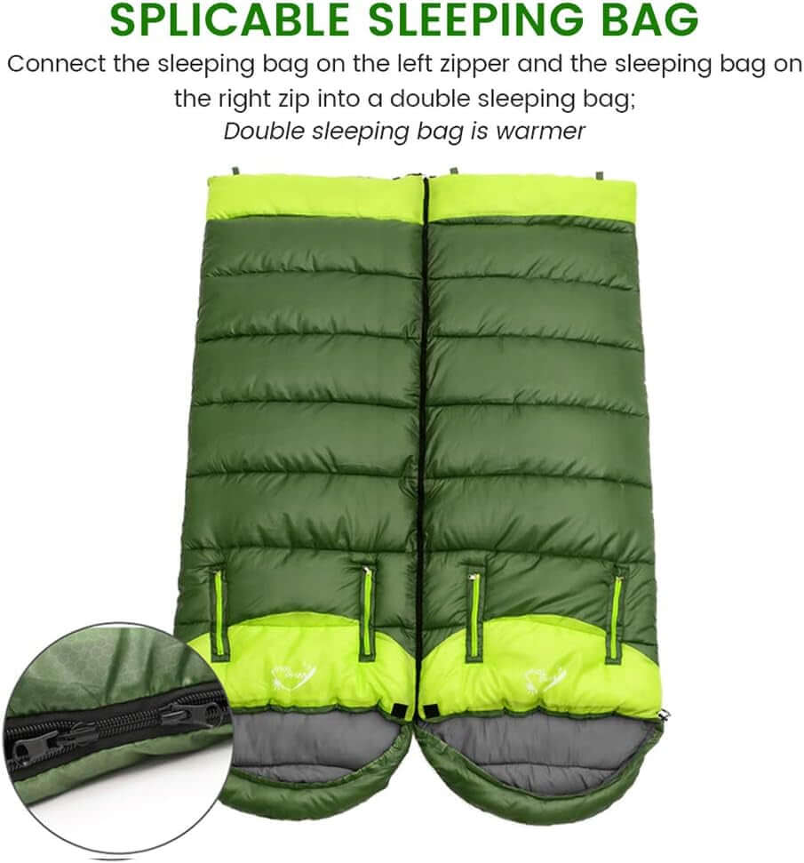 0 Degree Wearable Sleeping Bag for Adults Compact Lightweight Cold Weather Mummy Sleeping Bags for 2-3 Season Camping Backpacking, Fits 5°F ~ 50°F, 4.3Lbs More Warmer