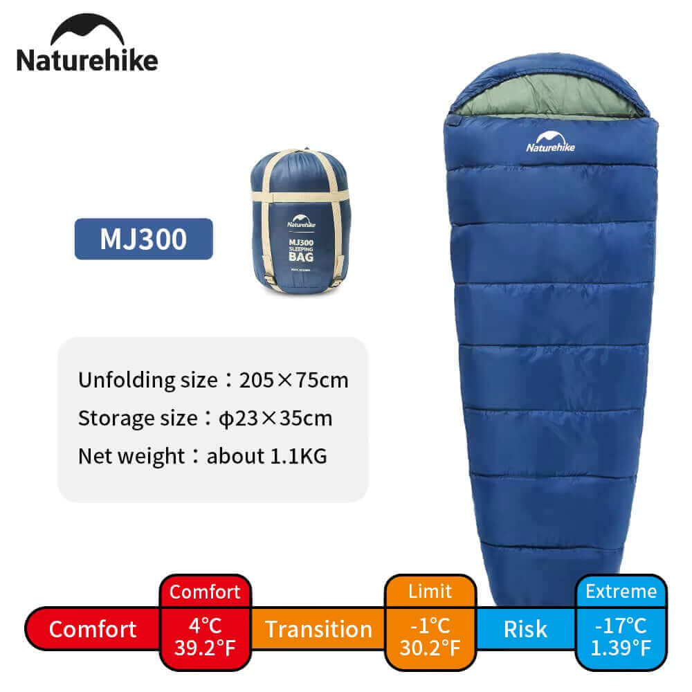 MJ600 Sleeping Bag Portable Waterproof 4 Season Cotton Sleeping Bag Outdoor Hiking Travel Camping Sleeping Bag