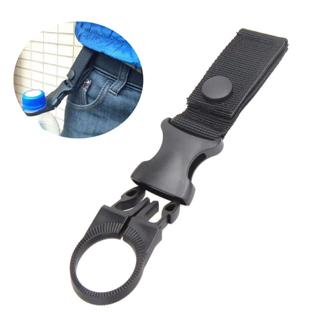 Carabiner Outdoor Hike Water Bottle Buckle Holder Tool Molle Attach Webbing Backpack Hanger Hook Camp Clip Hang Clasp